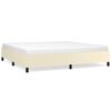 vidaXL Estrutura de cama 200x200 cm couro artificial cor creme