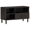 vidaXL M&oacute;vel de TV 80x33x46 cm madeira de mangueira maci&ccedil;a preto