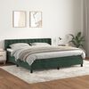 vidaXL Cama com molas/colch&atilde;o 180x200 cm veludo verde-escuro