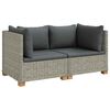 vidaXL 2 unid. Conjunto de Lounge em Rattan com Almofadas GENDT