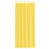 vidaXL Cortinas de voile com la&ccedil;os 2 pcs amarelo 140x260 cm