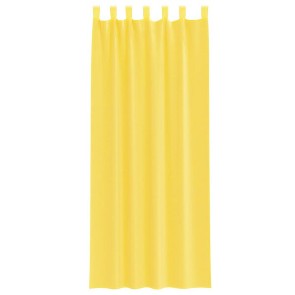 vidaXL Cortinas de voile com la&ccedil;os 2 pcs amarelo 140x260 cm