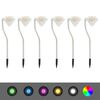 vidaXL Ilumina&ccedil;&atilde;o de jardim luz LED solar 6 pcs 9x7,8x29,5 cm