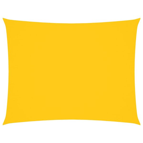 vidaXL Para-sol estilo vela tecido oxford retangular 5x7 m amarelo