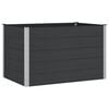 vidaXL Canteiro de jardim elevado Preto 150 x 100 x 91 cm alu.