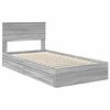 vidaXL Cama com Armazenamento com cabeceira Cinza Sonoma 100 x 200 cm