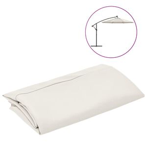 vidaXL Tecido substitui&ccedil;&atilde;o p/ guarda-sol cantilever 300cm branco areia