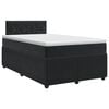 vidaXL Cama box spring com colch&atilde;o Preto 120 x 190 cm Veludo