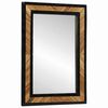 vidaXL Espelho de Parede Retangular Preto e Marrom 70 x 2 x 70 cm