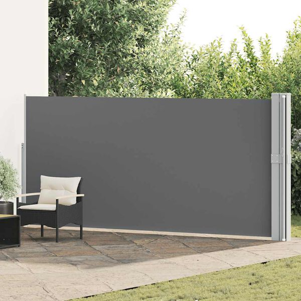 vidaXL Toldo lateral retrátil para pátio 170x1200 cm antracite