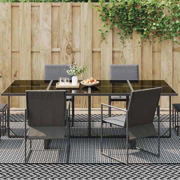 vidaXL Tapete para Outdoor ARAKIL Preto e cinzento 300 x 600 cm PP