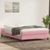 vidaXL Cama com molas sem colch&atilde;o 140x220 cm veludo rosa
