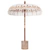 vidaXL Parasol Balin&ecirc;s com Base Creme 185 x 185 x 260 cm