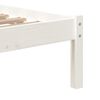 vidaXL Estrutura cama pequena solteiro 75x190 cm madeira maci&ccedil;a branco