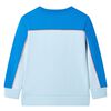 Sweatshirt para criança azul-brilhante e azul-claro 128