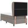 vidaXL Cama Box com colch&atilde;o Cinzento-acastanhado 90 x 200 cm tecido