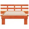 vidaXL Estrutura da Cama com cabeceira Marrom Cera 90 x 190 cm