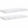 vidaXL Prateleira de Parede 2 unid. M&aacute;rmore Branco 60 x 23,5 x 3,8 cm