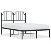 vidaXL Estrutura de cama com cabeceira 120x200 cm metal preto