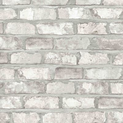 DUTCH WALLCOVERINGS Papel de parede efeito tijolos branco EW3104