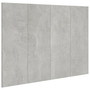 vidaXL Cabeceira cama 120x1,5x80 cm derivados madeira cimento cinzento