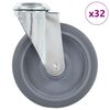 vidaXL 32 pcs rodas girat&oacute;rias com orif&iacute;cio para parafuso 125 mm