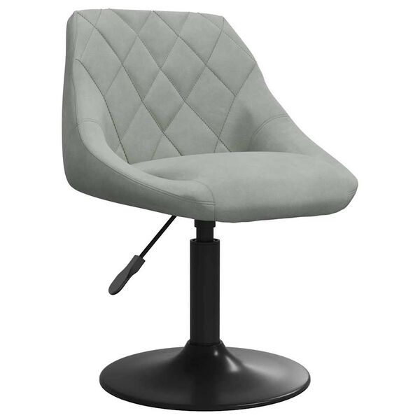 vidaXL Cadeiras de jantar girat&oacute;rias 6 pcs veludo cinzento-claro