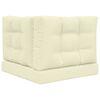 vidaXL Almofada para Sof&aacute; Externo 3 pcs Creme Poli&eacute;ster