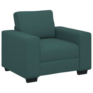 vidaXL Poltrona 100x77x82 cm tecido verde-escuro