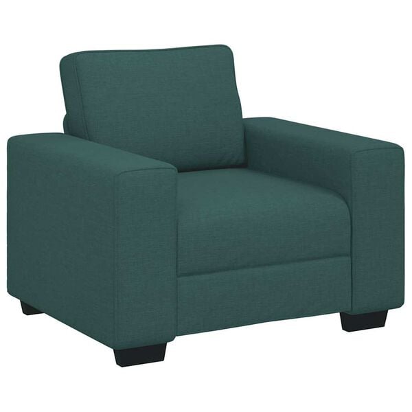 vidaXL Poltrona 100x77x82 cm tecido verde-escuro