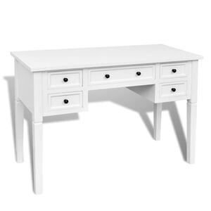 vidaXL Secret&aacute;ria com 5 gavetas branco