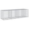 vidaXL Cesto gabi&atilde;o com cobertura 350x100x100 cm ferro galvanizado