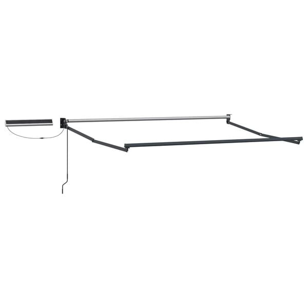 vidaXL Toldo Retr&aacute;til El&eacute;trico Cinza e Laranja 3,5 x 2 m