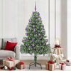 vidaXL &Aacute;rvore de Natal com 300 LEDs com suporte Verde 210 cm PVC