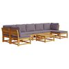 vidaXL 8 pcs conjunto lounge jardim c/almofad&otilde;es madeira maci&ccedil;a ac&aacute;cia