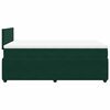 vidaXL Cama boxspring com colch&atilde;o 120x190 cm veludo verde-escuro
