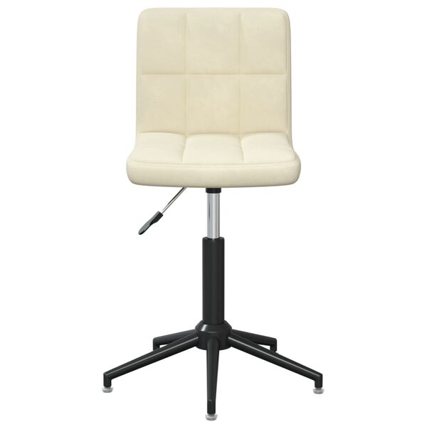 vidaXL Cadeiras de jantar girat&oacute;rias 2 pcs veludo cor creme