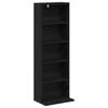 vidaXL Arm&aacute;rio para CD Carvalho Preto 33 x 23,5 x 97,5 cm