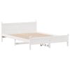 vidaXL Cama sem colch&atilde;o 135x190 cm madeira de pinho maci&ccedil;a branco
