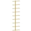 vidaXL Garrafeira de parede para 9 garrafas ferro dourado