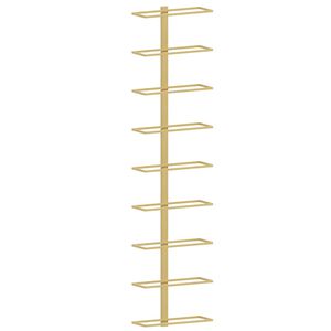vidaXL Garrafeira de parede para 9 garrafas ferro dourado