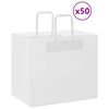 vidaXL Sacos de papel 50 unid com al&ccedil;as branco 32x22x28 cm