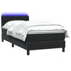 vidaXL Cama box spring c/ colch&atilde;o e LED 80x220 cm veludo preto
