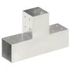 vidaXL Base para poste em forma de T 81x81 mm metal galvanizado