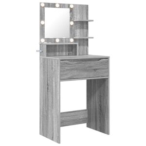 vidaXL Mesas de Maquiagem para Quarto Cinza Sonoma 80 x 39,6 x 135 cm