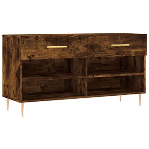 vidaXL Banco sapateira 102x35x55 cm deriv. madeira carvalho fumado