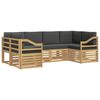 vidaXL Conjunto de Sof&aacute; Sectional 6 pcs Branco e Antracite