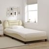 vidaXL Cama com colch&atilde;o Hvar 100x200 cm tecido cor creme