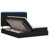 vidaXL Cama de Armazenamento LED com Colch&atilde;o Preto 200 x 200 cm Tecido