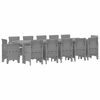 vidaXL Conjunto de Jantar para Jardim 13 pcs Cinzento-claro